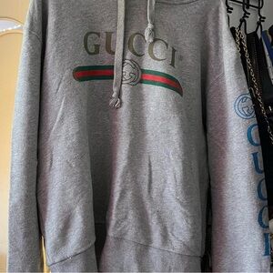SOLD!! Gucci Gray Logo Crewneck Sweater